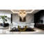 Chaise d'appoint 2 pièces Glam Style avec pieds carrés dorés et garniture cloutée élégante à motif de losanges pour les salles à manger