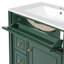 Meuble-lavabo de salle de bain avec lavabo en céramique, 30 po, armoire de rangement avec portes à fermeture en douceur et organisateur de porte-126278363