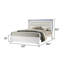 Lit de style contemporain Olivia avec tête de lit à DEL et bois blanc-572823417