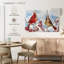 Cardinals de Brampt et baies d'hiver-108026261