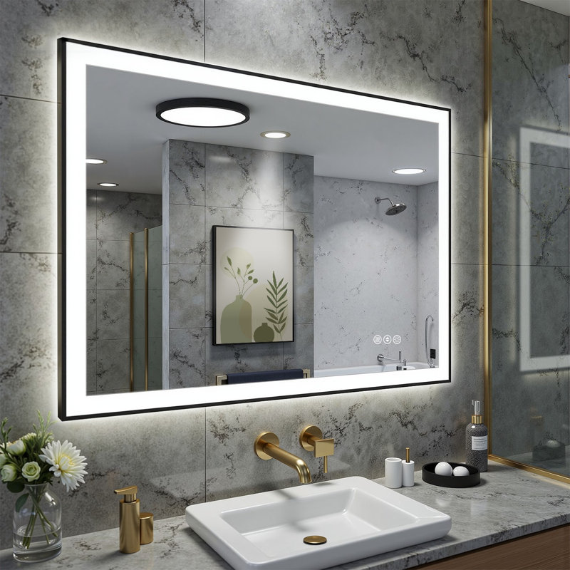 Miroir de salle de bain Lunara, 40 po x 32 po