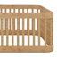 Structure de lit double Montessori avec clôture, conception sans lattes pour le jeu créatif, espace de bricolage, barrière de sécurité en bois massif-1517129815