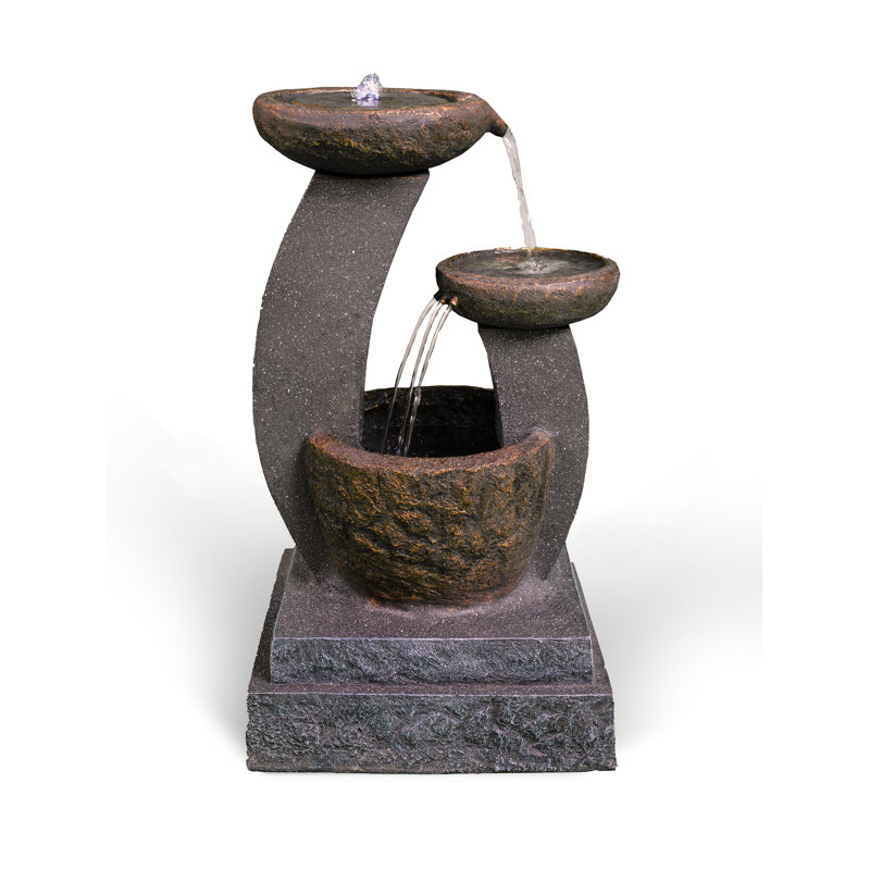 Turney Hand Crafted Weather Resistant Fountain with Light