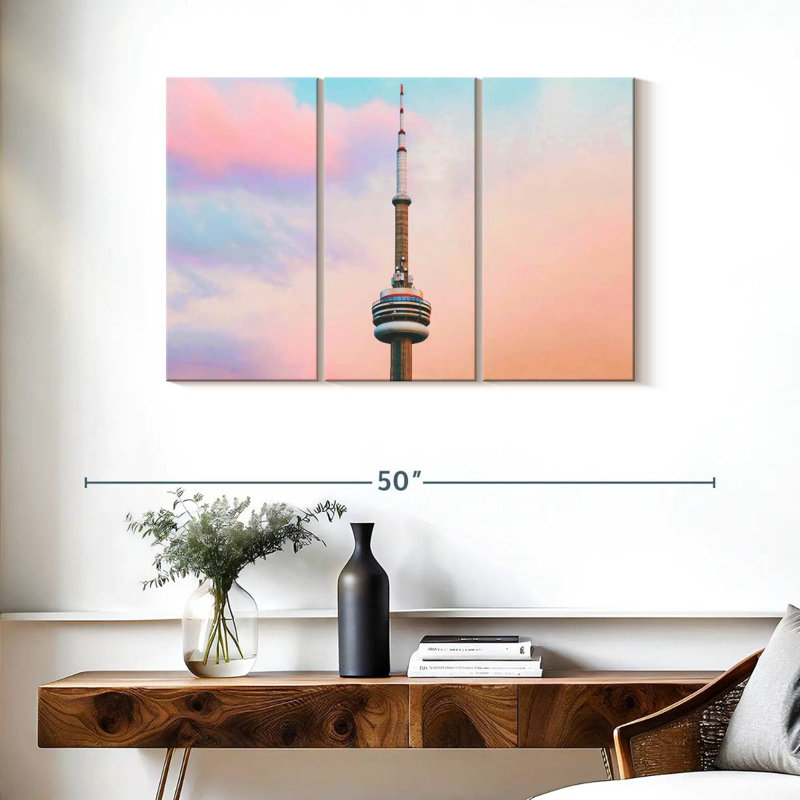 Lilie CN Tower, 48" H x 74" W