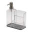Spectrum Hexa Sink Sponge and Brush Organizer with Refillable Soap Pump, Clear and Grey