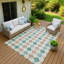 Tapis géométrique intérieur / extérieur lavable à la machine Kaczor ACN2238-309150957