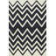 Tapis décoratif intérieur/extérieur à chevrons fait à la main dhurrie noir solley-1620545919