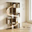 HOMCOM Geometric Bookshelf, 5-Tier S Shaped Bookcase-1013490801