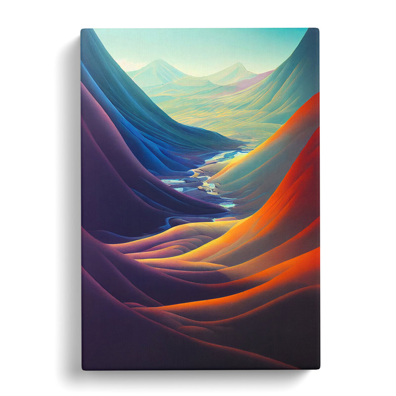 XC1022-1623X Colourful River Landscape No.1 - Wrapped Canvas Print