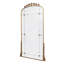 Miroir pleine grandeur 76 po x 40 po, miroir de plancher en métal doré antique pour le salon, la chambre à coucher