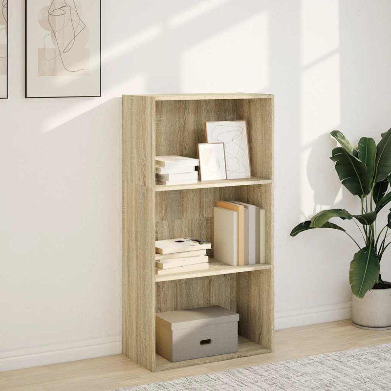 Analuisa Bookcase, Sonoma Oak, (3 Shelves) 152cm H x 60cm W x 30cm D