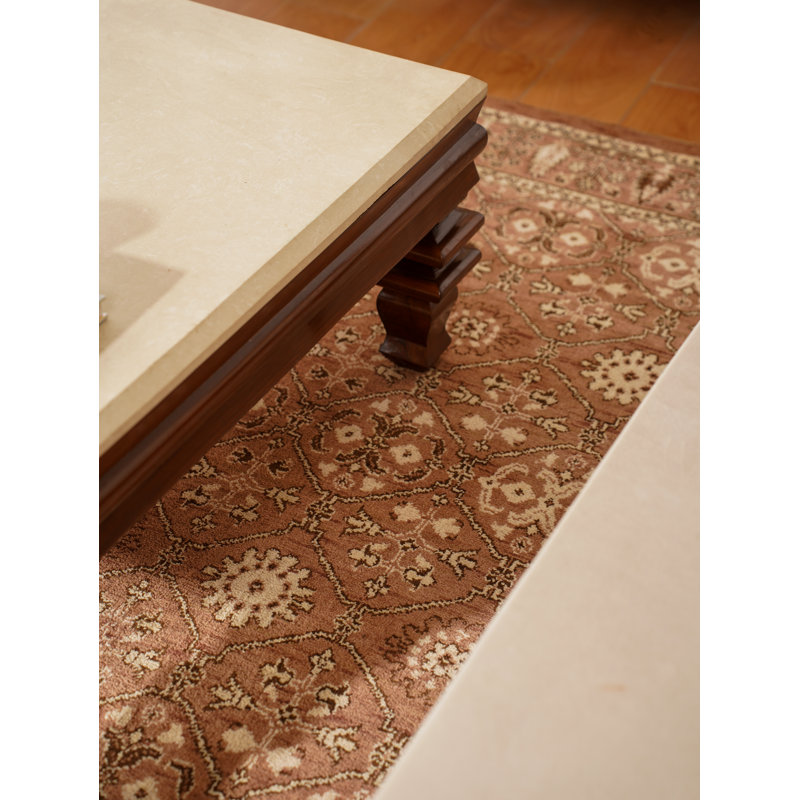 Tapis d'intérieur brun clair en laine noué à la main, Rectangle 4' x 6'