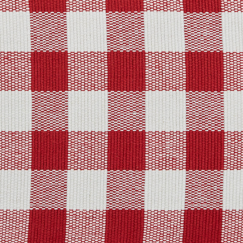 Gracie Oaks Wicklow Yarn Table Runner - 36''L - Black, Red/White, 54" x 15"