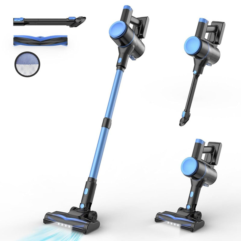 INSE Cordless Stick Vacuum Cleaner,Lightweight Self-standing Vacuum for Home Pet Hair Carpet Hardwood Floor