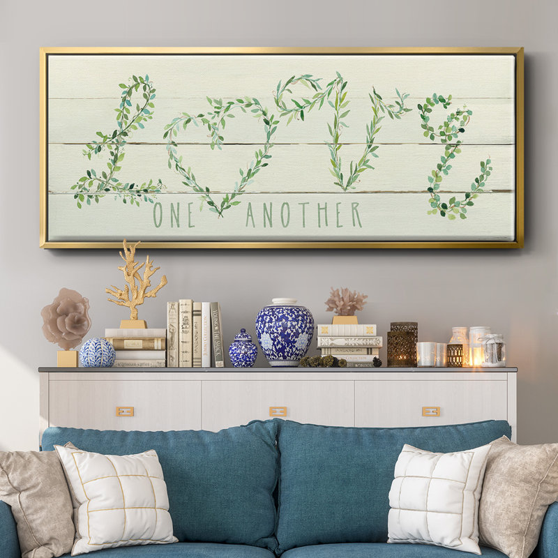Shiplap Vines Love - toile encadrée