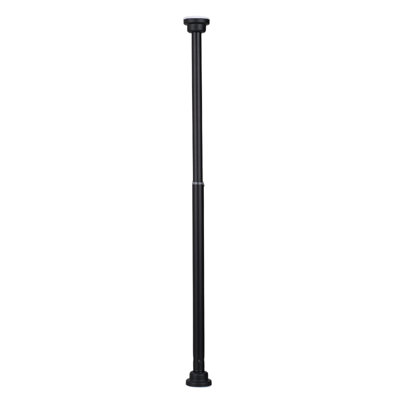 Natural Stainless Steel Adjustable 45cm to Bay Window Single Curtain Rod