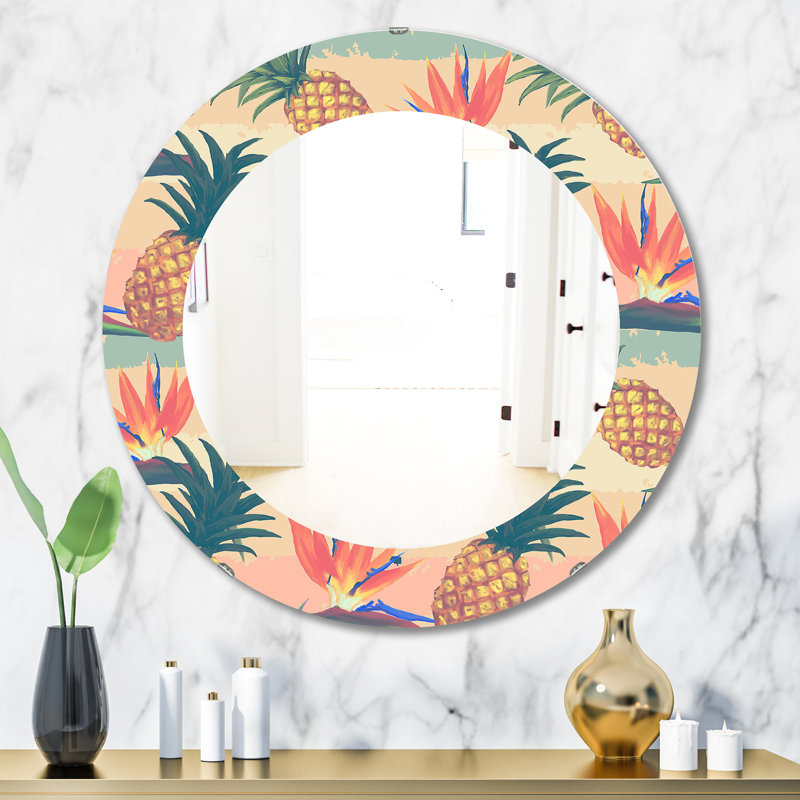 Wall Mirror, 31.5" H x 31.5" W, Flower 2