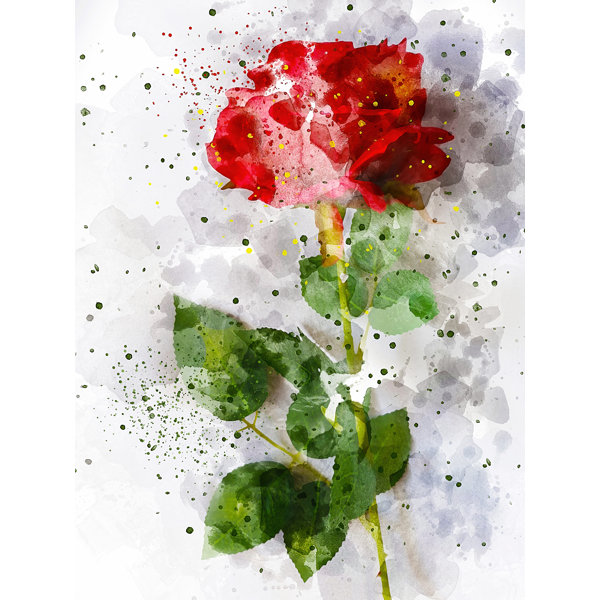 Winston Porter Rose In Bloom On Canvas by Chamira Young Print | Wayfair