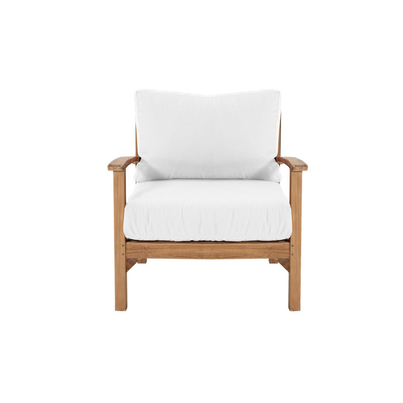 Huntington Outdoor 7 - Piece Teak Conversation Set, White Sunbrella®