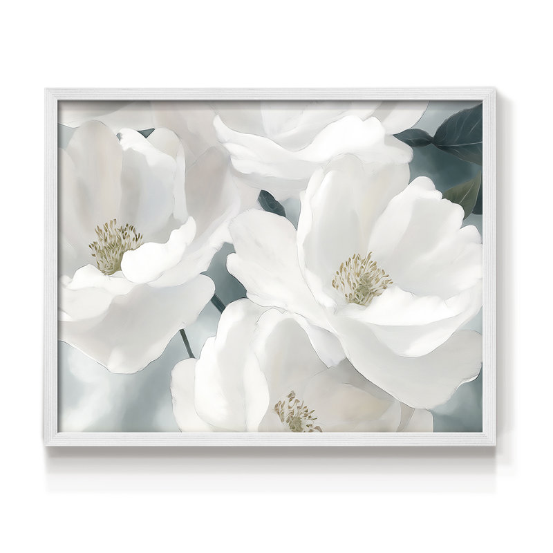 Série florale-XX - reproduction encadrée, H 8 po x l 10 po, White
