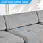Canapé modulaire en velours 134 po avec assemblage zéro et coussins 10 po-1867889235