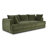 Marcel 99" Chenille Velvet Sofa In Sagano Green-128615050