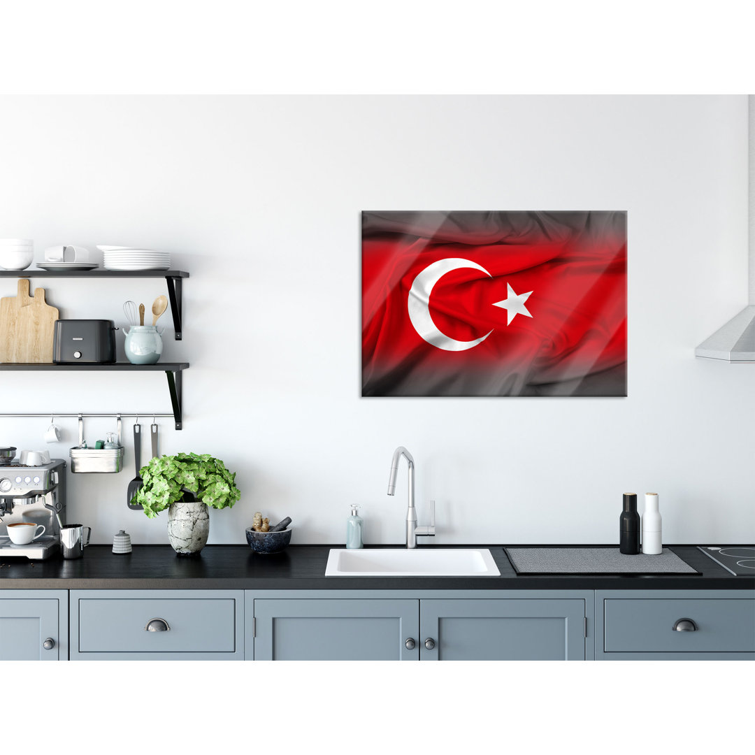 Glasbild Flagge der Türkei