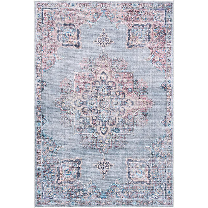Duilio Performance Machine Washable Oriental Rug, Rectangle 5'3" x 7'6"