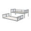 Twin Over Twin Bunk Bed with Slide & Ladder, Grey, Space-Saving
