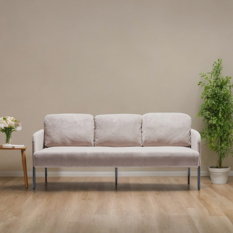 3 places beige - Espace détente pour petits espaces de chambre à coucher et de bureau au design moderne