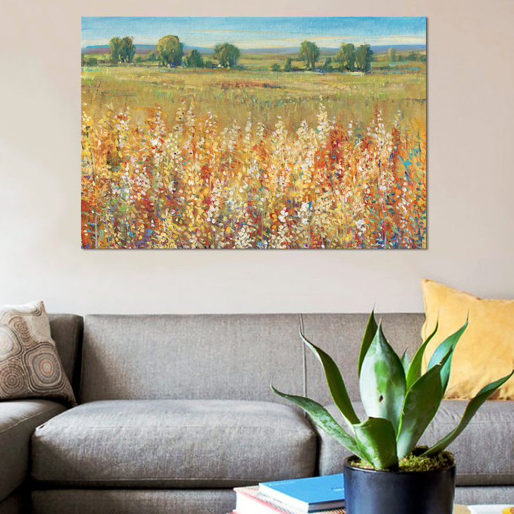 «Field I», reproduction sur toile, H 18 po x l 26 po x P 1,5 po, Pas de tapis, Toile tendue