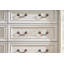 Commode à 5 tiroirs de style campagnard avec base en bois, commode rustique en bois, rangement pour commode pour la chambre à coucher, le salon, belle et robuste