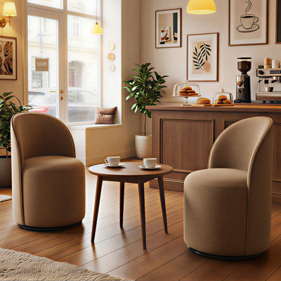 Chaise de baril en velours