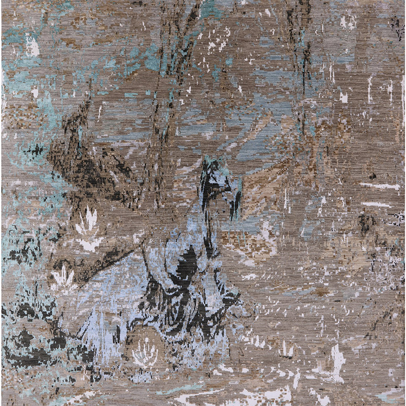 Abstract Indoor Rug, Square 7'