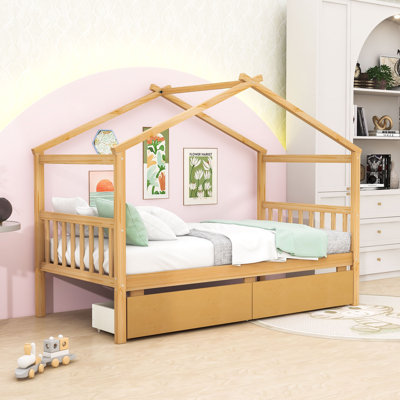Souris Wood Daybed with 2 Big Drawers