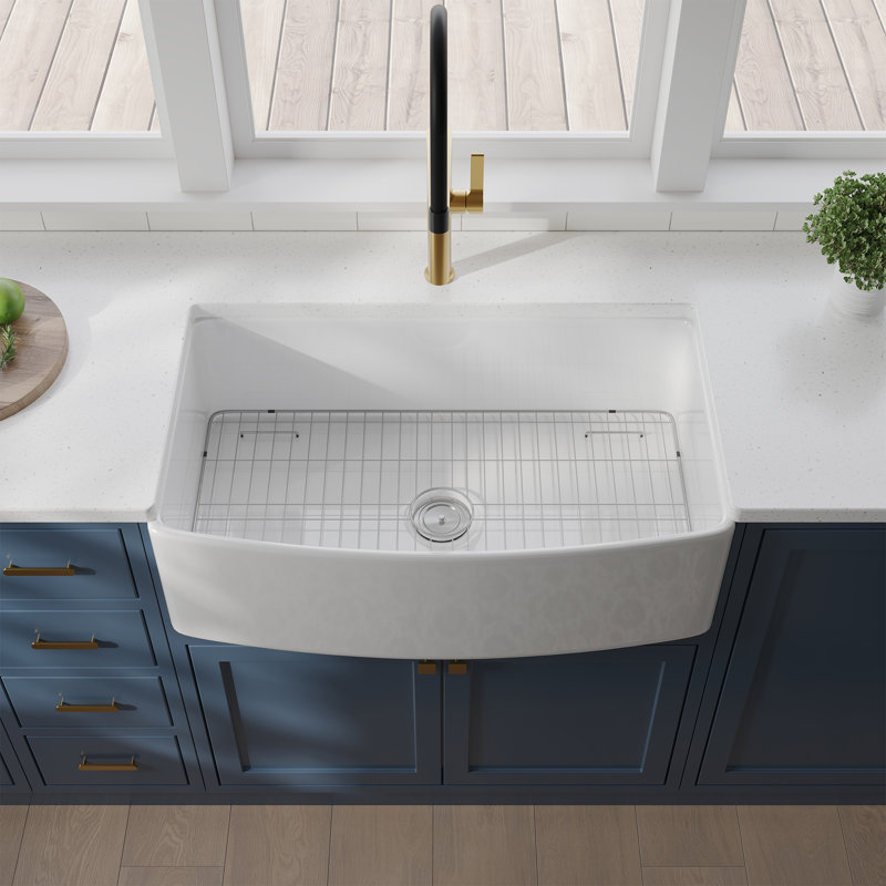 33'' L Single Bowl Fireclay Kitchen Sink