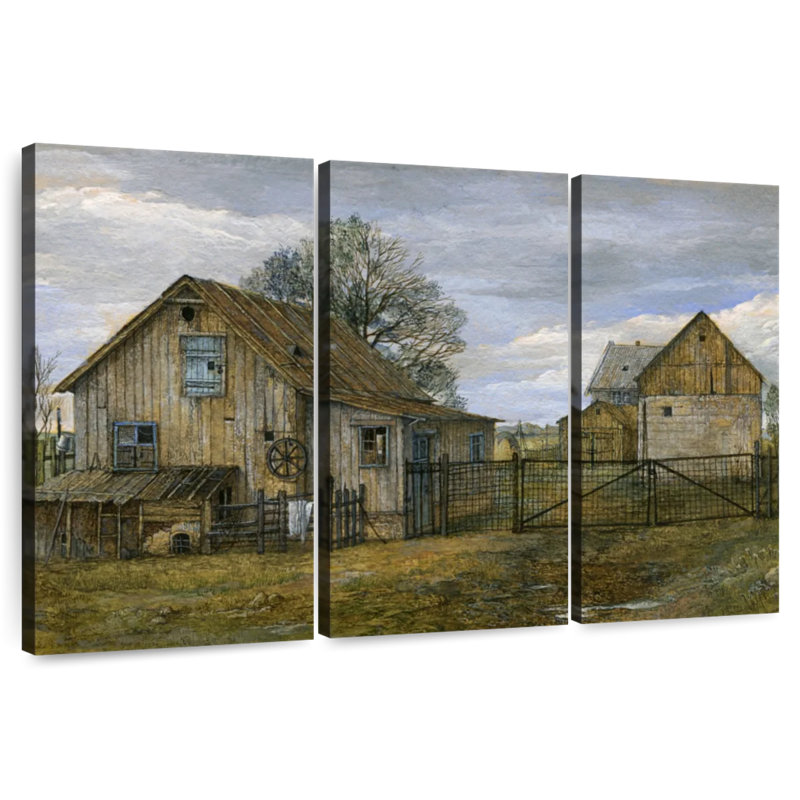 Lilie Rustic Barn, 36" H x 57" W