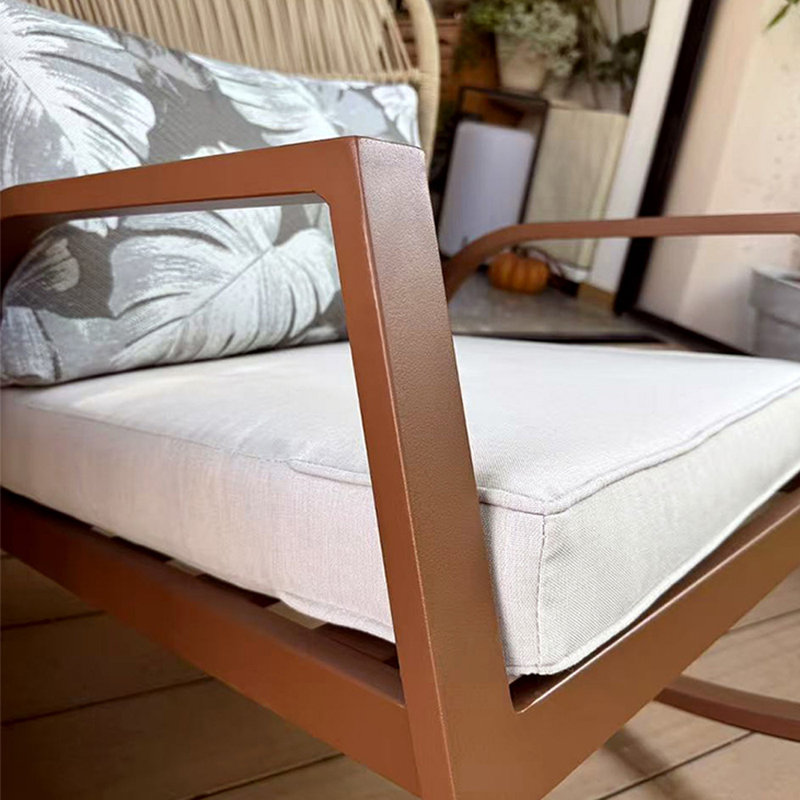 Chaise berçante simple en aluminium Balcon Casual, Brun