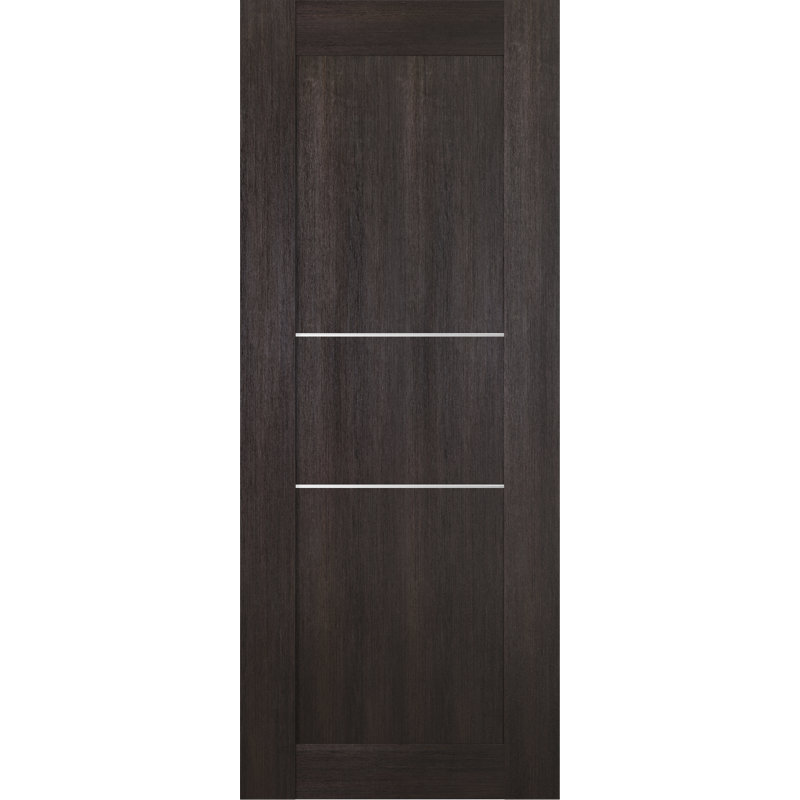 Porte standard en bois lambrissé et en métal préfinie, 79,375 po x 31,75 po, Chêne Veralinga