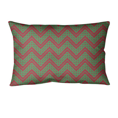Chevron Linen Reversible Throw Pillow