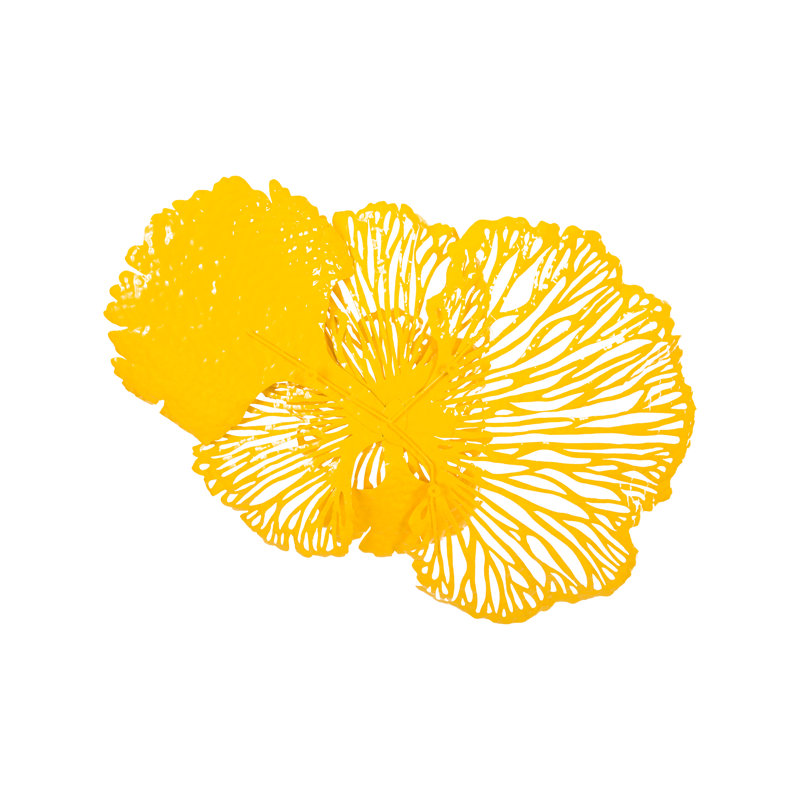 Flower Wall Décor, Yellow