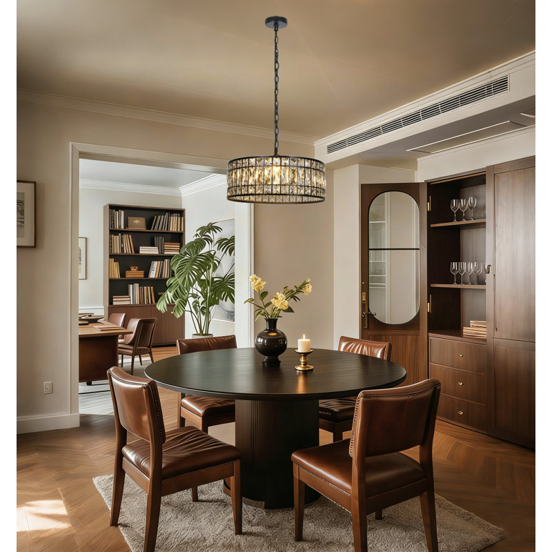 Lustre tambour en cristal 3 lumières Baconton