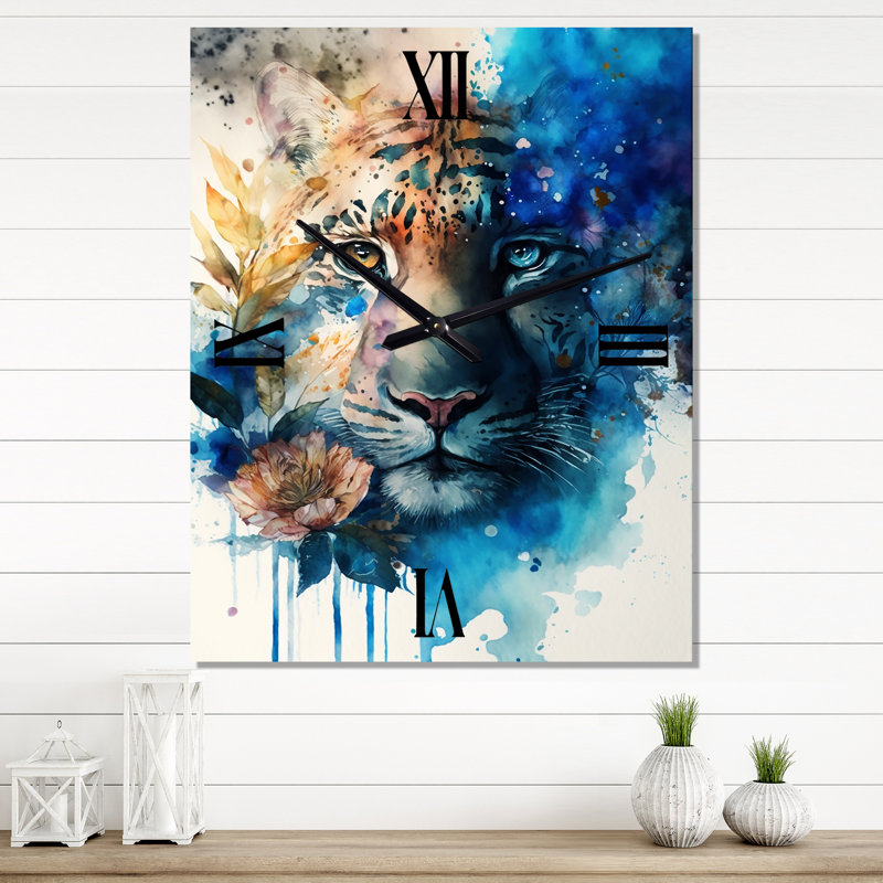 Jancko - Horloge murale animaux, H 32 po x l 24 po x P 1 po