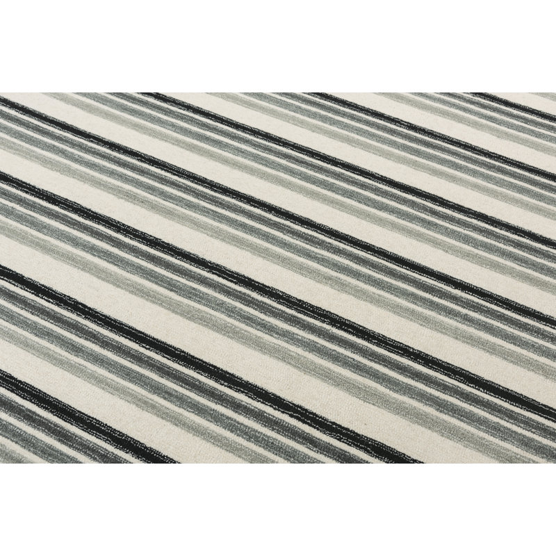 Wool Striped Indoor Rug, Rectangle 8'9" x 11'9"