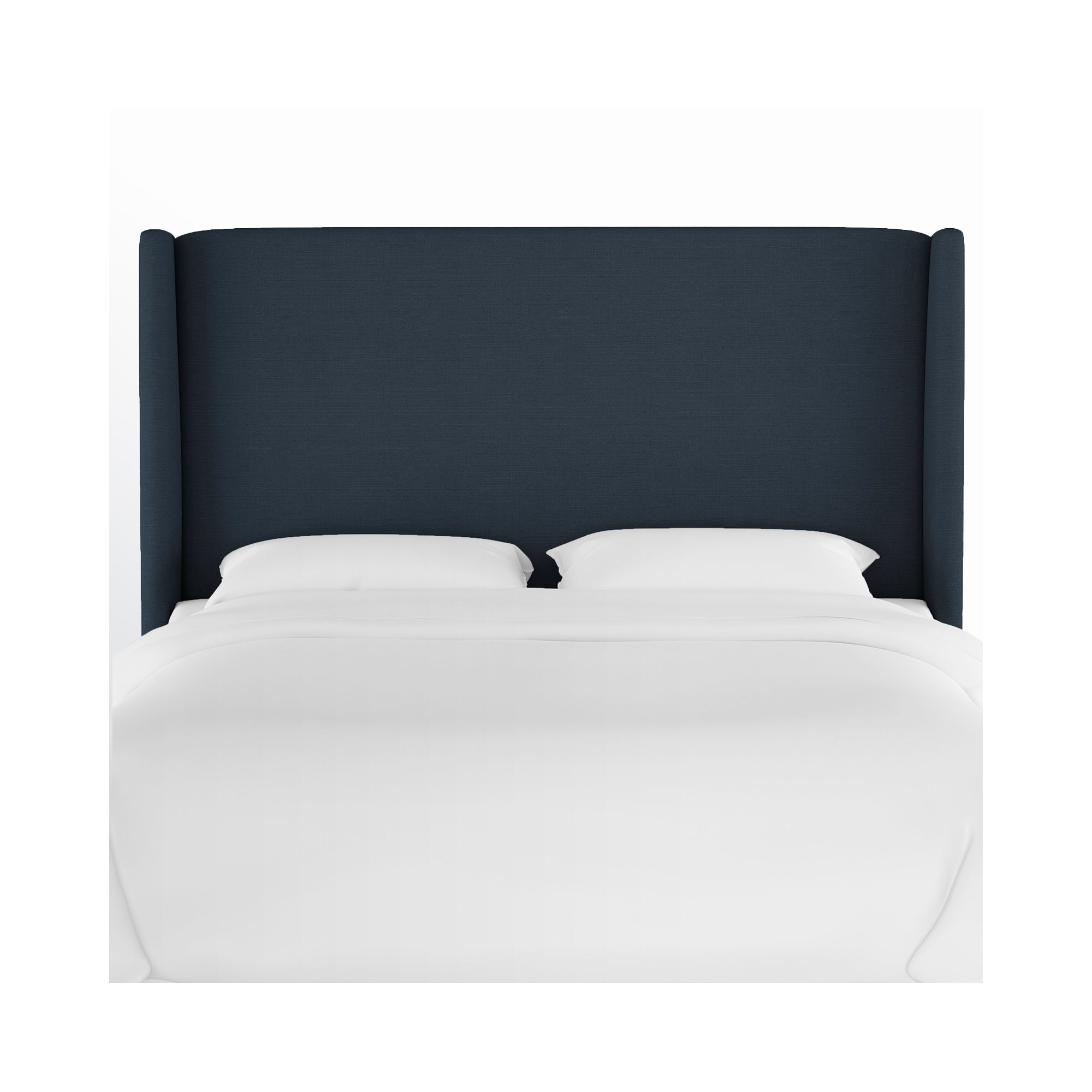 Tilly Upholstered Headboard, Classic Navy Linen, Full