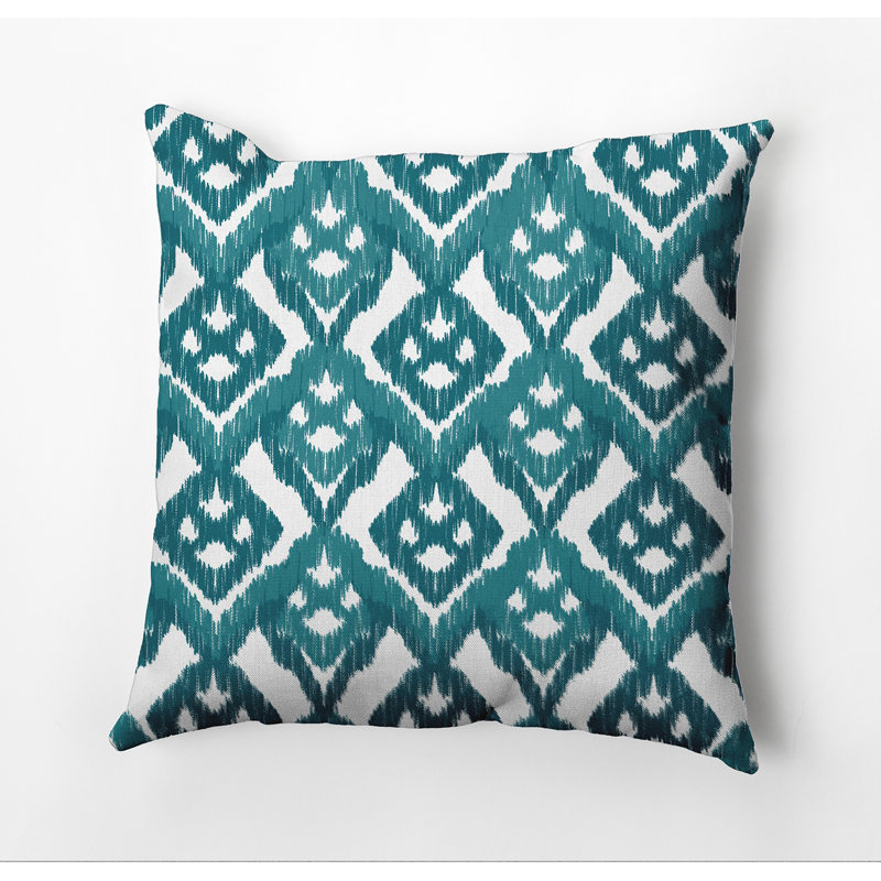 Housse et insert de coussin carré Happy Hippy, Bleu sarcelle, H 16 po x l 16 po