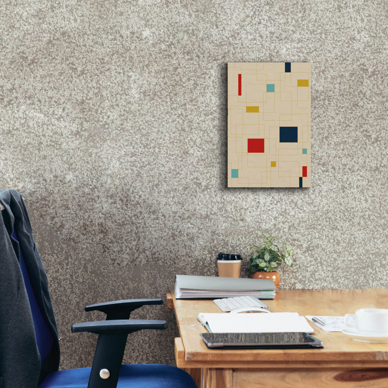 «Ettina Mid Century Modern 4 on Canvas» par Gary Williams, reproduction, H 18 po x l 12 po x P 0,75 po
