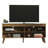 Marianna Compact TV Stand Cabinet with 4 Shelves and Cable Management for 50, 55 Inch TV Media Storage Unit