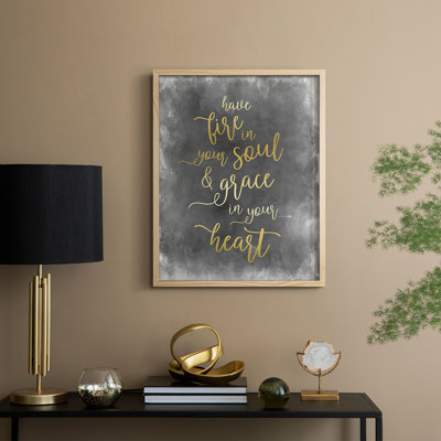 Fire in Your Soul Framed Print - Solid Wood