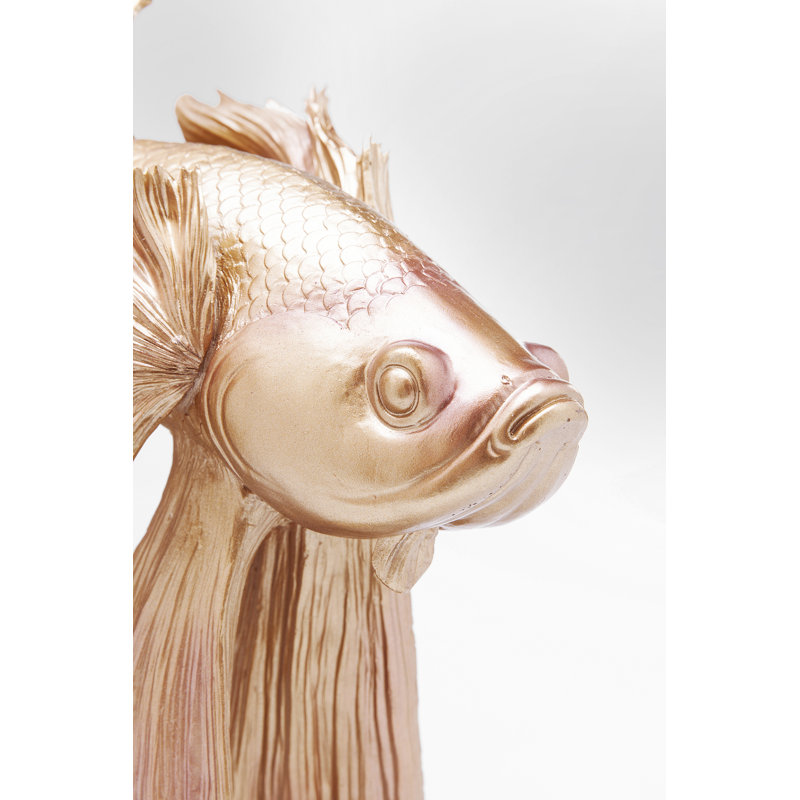 Deco Figurine Betta Fish, Gold, 57cm H x 63cm W x 33cm D